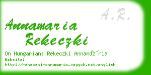 annamaria rekeczki business card